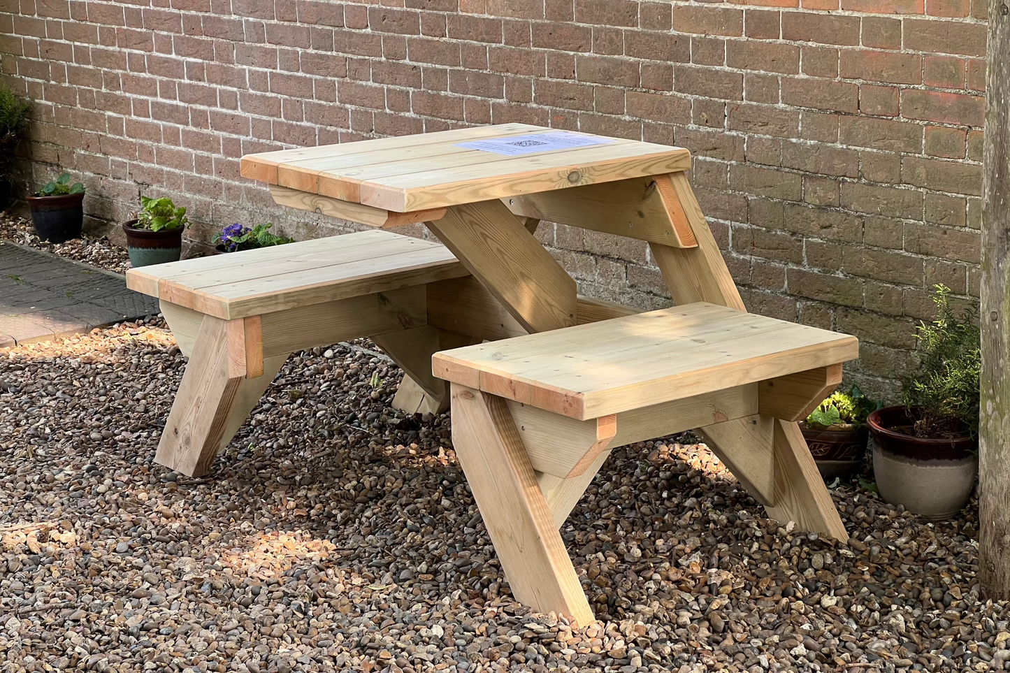 2 Seat Open Sided Picnic Bench