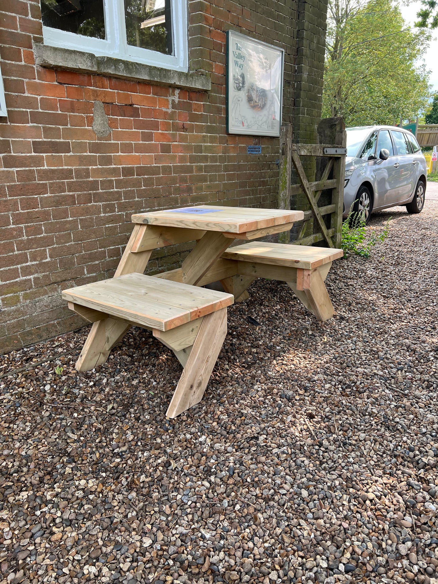2 Seat Open Sided Picnic Bench