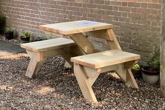 2 Seat Open Sided Picnic Bench