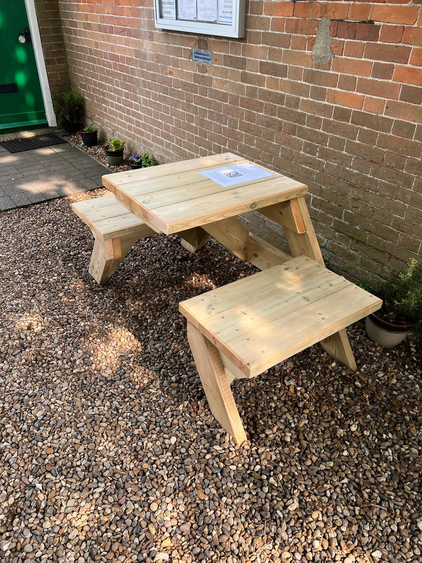 2 Seat Open Sided Picnic Bench
